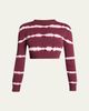 Balenciaga Bleach Striped Crop Crewneck Sweater - 1