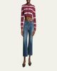 Balenciaga Bleach Striped Crop Crewneck Sweater - 2