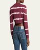Balenciaga Bleach Striped Crop Crewneck Sweater - 3
