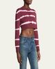 Balenciaga Bleach Striped Crop Crewneck Sweater - 4