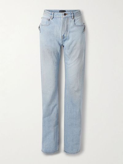 BALENCIAGA City studded high-rise straight-leg jeans