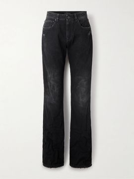 BALENCIAGA City studded low-rise straight-leg jeans