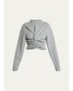 Balenciaga Cropped Twisted Wool Sweater - 1