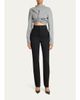 Balenciaga Cropped Twisted Wool Sweater - 2