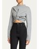 Balenciaga Cropped Twisted Wool Sweater - 4
