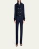 Balenciaga Double-Breasted Textured Wool Short Peacoat - 2