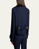 Balenciaga Double-Breasted Textured Wool Short Peacoat - 3