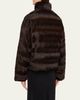 Balenciaga Faux Fur Reversible Nylon Puffer Jacket - 3