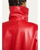 Balenciaga High Collar Leather Jacket - 5
