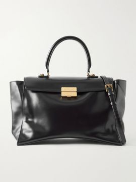 BALENCIAGA Hourglass Avenue Medium leather top-handle bag