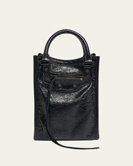 Balenciaga Le City Leather Tote Phone Holder