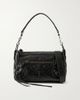 BALENCIAGA Le City Moto mini crinkled-leather shoulder bag - 1