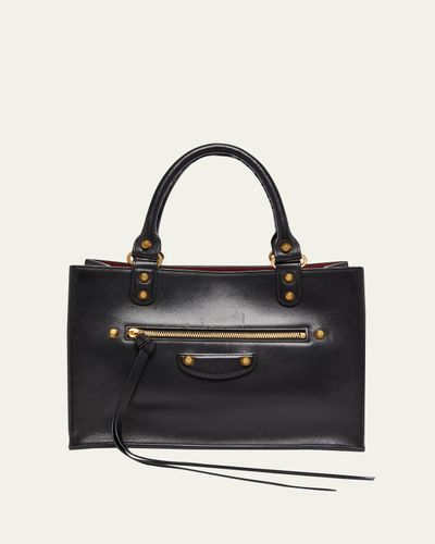 Balenciaga Le City Sleek Leather Top-Handle Bag