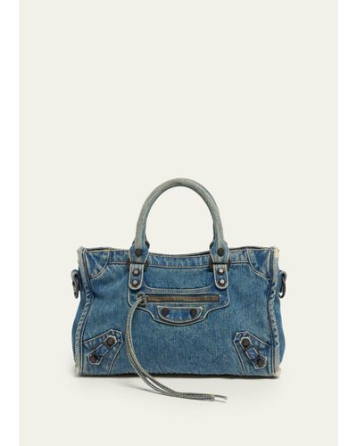 Balenciaga Le City Small Denim Tote Bag