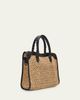 Balenciaga Le City Woven Leather-Trim Top-Handle Bag - 3