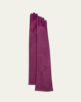 Balenciaga Long Lambskin Leather Gloves