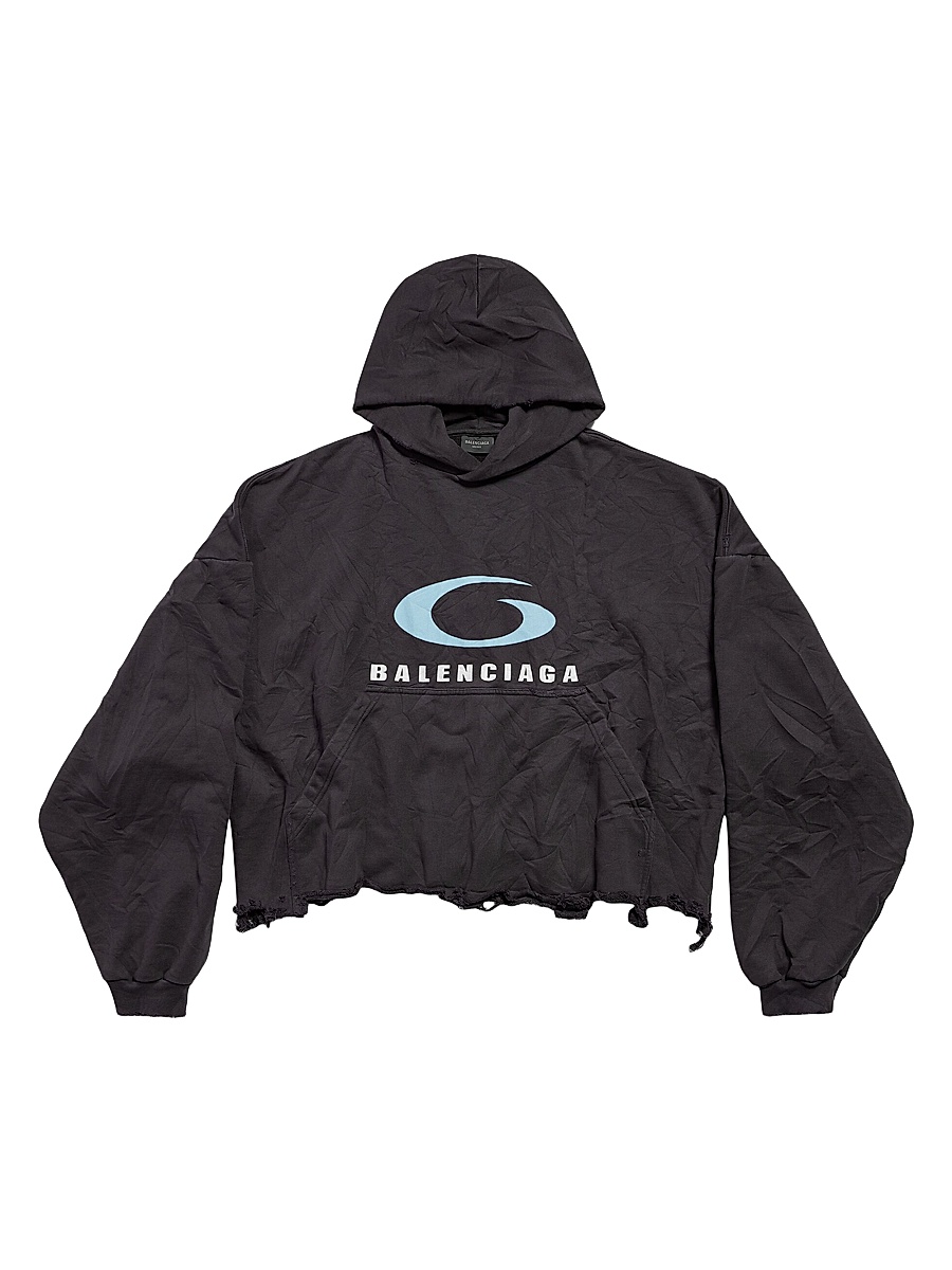 Balenciaga - Loop Sports Icon Cropped Hoodie