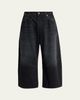 Balenciaga Men's Faded Black Roun - 1