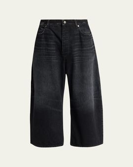 Balenciaga Men's Faded Black Roun