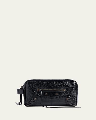 Balenciaga Men's Le City Leather Toiletry Bag