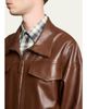 Balenciaga Men's Smooth Leather Oversized Bomber Jacket - 5