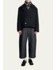 Balenciaga Men's Wool Knit-Collar Double-Breasted Jacket - 2