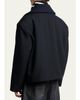 Balenciaga Men's Wool Knit-Collar Double-Breasted Jacket - 3