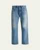 Balenciaga Mid-Rise Faded Denim Straight-Leg Jeans - 1