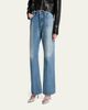 Balenciaga Mid-Rise Faded Denim Straight-Leg Jeans - 4