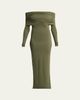 Balenciaga Off-The-Shoulder Transparent Jersey Maxi Dress - 1