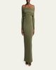 Balenciaga Off-The-Shoulder Transparent Jersey Maxi Dress - 2