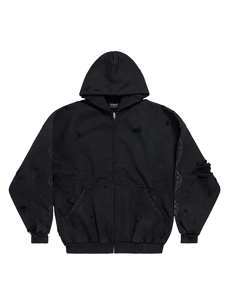 Balenciaga - Paris Moon Outerwear Zip-Up Oversized Hoodie