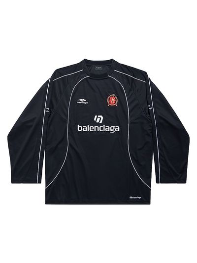 Balenciaga - Paris Soccer Long Sleeve Oversized T-Shirt Balenciaga Paris 10 Long Sleeve Shirt