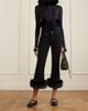 BALENCIAGA Plush-trimmed cropped mid-rise flared jeans - 2