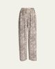 Balenciaga Python-Print Silk Crepe Wide-Leg Pants - 1
