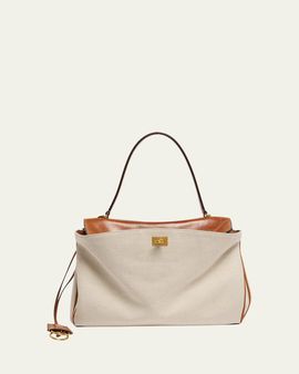Balenciaga Rodeo Medium Canvas Top-Handle Bag