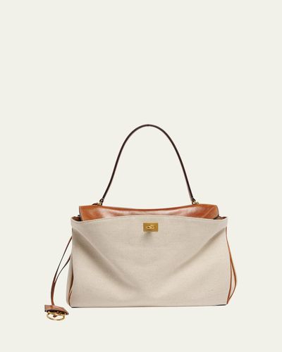 Balenciaga Rodeo Medium Canvas Top-Handle Bag