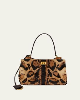 Balenciaga Rodeo Small Animal-Print Calf Hair Top-Handle Bag