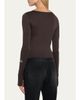Balenciaga Scoop-Neck Cut Long-Sleeve Activewear Top - 3
