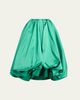 Balenciaga Scuba Satin Pleated Midi Balloon Skirt - 1