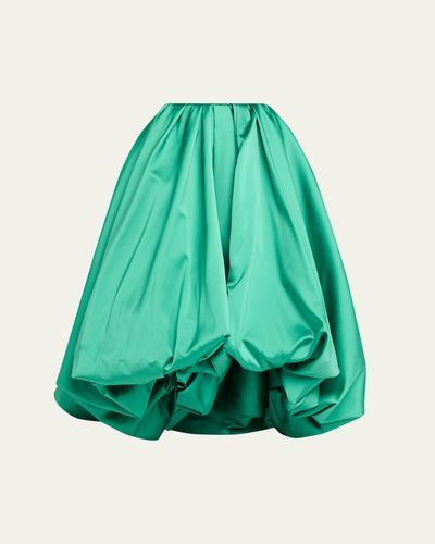 Balenciaga Scuba Satin Pleated Midi Balloon Skirt
