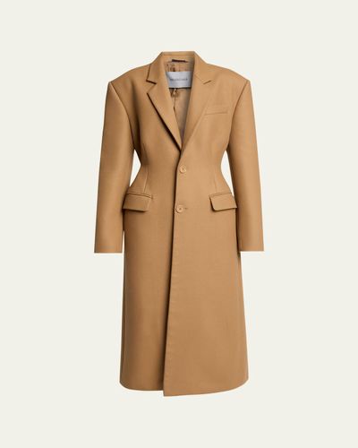 Balenciaga Single-Breasted Wool Long Tailored Coat