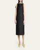 Balenciaga Sleeveless Folded V-Back Midi Dress - 2