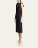 Balenciaga Sleeveless Folded V-Back Midi Dress - 4