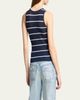 Balenciaga Striped Cotton Knit Tank Top - 3