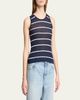 Balenciaga Striped Cotton Knit Tank Top - 4