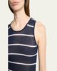 Balenciaga Striped Cotton Knit Tank Top - 5