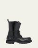 Balenciaga Truck Leather Lace-Up Combat Boots - 1