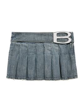 Balenciaga Women's Buckle Pleated Skirt