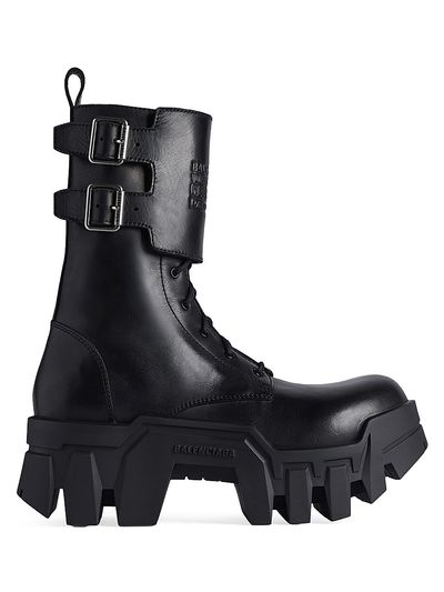 Balenciaga Women's Bulldozer Combat Lace-Up Boots